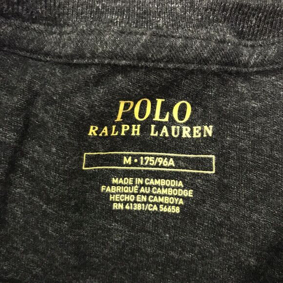 Polo Ralph Lauren Heather Charcoal Women's M 175/96A Short Sleeve Cotton T-shirt - Picture 5 of 10